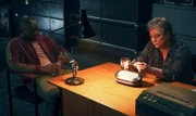 l-r: George (Paapa Essiedu), Wes (Caroline Quentin)