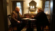 Dave Schrader discusses Hans Holzer's notes from the first investigation of the Ayers-Allen House with current owner Tyreen Rauter in Metuchen, NJ.