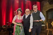 Von links: Mausi (Daniela Spieß) mit Moderator Jürgen Kirner und Tobi Boeck.