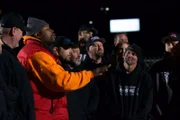 The racers from Detroit set up the night's races in the 405.