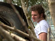 Gabe Brown looking happy during fender job.