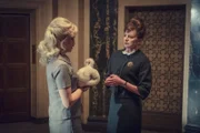 l-r: Barbara Parker (Gemma Arterton), Miss Sykes (Doon Mackichan)