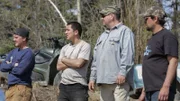 Bob Wright, Joe Zuray, Charlie Wright and James Roberts look on as a plan for the flood threat of the Yukon and Tanana River breakup is discussed.