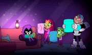 v.li.: Raven, Starfire, Beast Boy, Cyborg