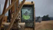 Matt Dove using the digger.