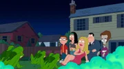 L-R: Steve, Hayley, Francine, Stan und Roger