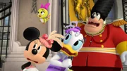 On the left: Minnie Mouse, Cuckoo-Loca, In the middle: Daisy Duck