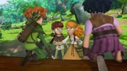 Lubin und seine Schwester bitten Robin und Little John um Hilfe.