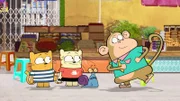 Ollie und Moon werden von Dang in Thailand willkommen geheißen.