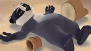 Edmund ist beim Frühjahrsputz gefallen und hat sich am Fuß verletzt.