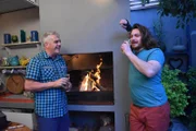 Syngin has a beer with his family in South Africa
