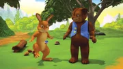 Als Bär lieber ein Spiel mit Kaninchen spielt als mit Franklin, wird Franklin stocksauer.