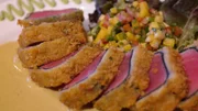 A sushi roll from Chef Chai in Honolulu, as seen on Food Network's Mystery Diners, Season 8.