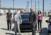 Als sich Callen, ohne seinem Team Bescheid zu geben, auf eine geheime Mission begibt, versuchen Deeks (Eric Christian Olsen, l.), Granger (Miguel Ferrer, 2.v.l.), Sam (LL Cool J, 2.v.r.) und Kensi (Daniela Ruah, r.) alles, um ihn zu finden ...