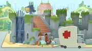 Der Grizzly wird ins Krankenhaus gebracht.