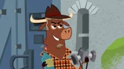 Sherlock Yack findet ein weiteres Beweisstück: eine Gasmaske!