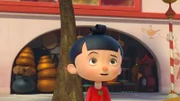 Pinocchio soll der Hexe ihren neuen Zauberstab bringen.