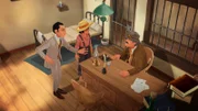Huck und Mr. Dobbins beim Sheriff