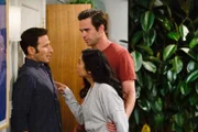 (v.l.n.r.) Josh (Mark Feuerstein); Eve (Liza Lapira): Andrew (David Walton)