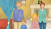 Connis Familie in der Kemenate, dem Kaminzimmer einer Burg.