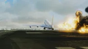 The pilots of TransAir Cargo Flight manage to get the plane on the ground before the wing incinerates.