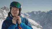 Felix Neureuther, im Hintergrund die Garmischer Berge.