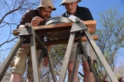 Dr. Markus Reindel (r.) vom Deutschen Archäologischen Institut gräbt seit Sommer 2016 in der Serra da Capivara. Ihn interessieren vor allem die klimatischen und Ökologischen Bedingungen der Erstbesiedelung auf dem amerikanischen Kontinent.
