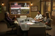 (v.l.n.r.) David Rossi (Joe Mantegna); Luke Alvez (Adam Rodriguez); JJ (A. J. Cook)