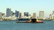 Das schwedische U-Boot "HSwMS Gotland" auf dem Weg zum US-amerikanischen Marinestützpunkt Loma in San Diego, Karlifornien.