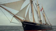 Die "H.M.S. Beagle" auf Weltumsegelung.