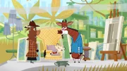 Auch Okapi ist Hobbymaler und somit verdächtig.