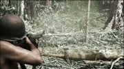 Marines, die versuchen, japanische Soldaten auszurotten, die sich im Dschungel verschanzt haben, Guadalcanal, 7. August 1942