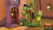 Nachdem Franklin seiner kleinen Schwester Harriet eine Gruselgeschichte erzählt hat, fürchtet sie sich sehr. Erst mit einem lustigen Spiel, das sich die Tante ausdenkt, gelingt es Harriet zu beruhigen