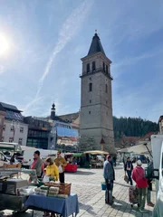 Hauptplatz Judenburg mit dem Wahrzeichen von Judenburg - der Sternenturm.