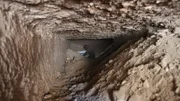 A worker excavates in the tomb at Dra' Abu el-Naga in Dra' Abu el-Naga, Egypt.