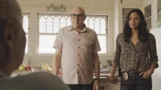 Gerard Hirsch (Willie Garson) and Tani Rey (Meaghan Rath)