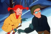 Pippi und der Fußabdruckologe sind auf der Suche nach den Fußspuren der unbekannten Kreatur.