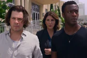 Von links: Eliot Spencer (Christian Kane), Sophie Devereaux (Gina Bellman) und Alec Hardison (Aldis Hodge)