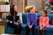 (v.l.n.r.) Kate Burns (Grace Kaufman); Teddy Burns (Matthew McCann); Emme Burns (Hala Finley)