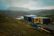 Das Traumhaus auf einer Klippe an der zerklüfteten Nordwestküste Schottlands.
