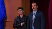 L-R: Max Thunderman (Jack Griffo), Principal Bradford (Jeff Meacham)