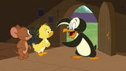 v.li.: Jerry, Quacker, Tuxedo