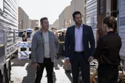 (v.l.n.r.) Dan Espinoza (Kevin Alejandro); Lucifer Morningstar (Tom Ellis); Chloe Decker (Lauren German)