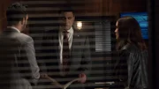 l-r: Aram Mojtabai (Amir Arison), Harold Cooper (Harry Lennix), Elizabeth Keen (Megan Boone)