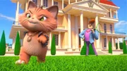 Kater Boss (l.) und Vincent leben in dem Haus neben Oma Pina und sind alles andere als begeistert von der neuen Katzenband.