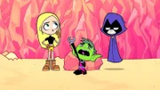 v.li.: Terra, Beast Boy, Raven