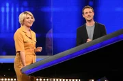 Jagdruf zur Radiowoche. Moderator Alexander Bommes (r.) mit Sabine Heinrich (WDR2, l.)