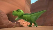 Ein wilder T-Rex hat Eier gelegt und die Dino Ranchers sind auf der Suche nach seinem Nest.