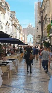 Blick auf die Rua Augusta in Lissabon.