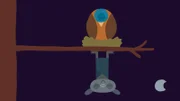 Vogel und Fledermaus schlafen.